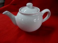 *white teapots x 9