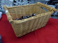 *large wicker basket with jams