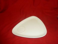 *egg shaped coffee and cake plates x 18