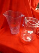 *glass and plastic jug selection x 6