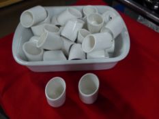 *white dish with ramekins x approx. 30 items