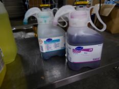 *D10 sanitizer and (half full) D2.3 multipurpose cleaner