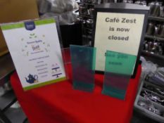 *POS bundle - acrylic A4 poster stands x 2, small table top stands approx. 25 items