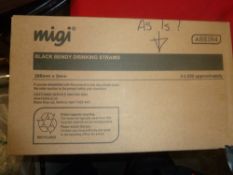 *black bendy straws x 1000