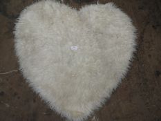 *Cream Heart Rug