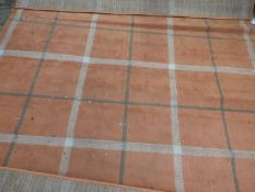 *Orange Checked Rug 2x1.6m