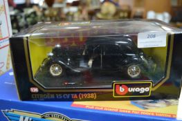 Burago Diecast 1:24 Scale Citroen 15 CV DA 1938 Mo