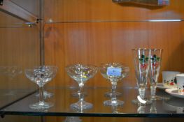 Assorted Babycham Glasses and Two Cherry Bee Glass