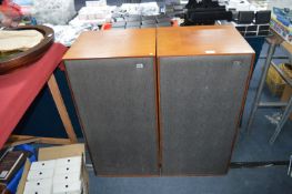 Pair of Vintage EMI Speakers in Teak Cabinet