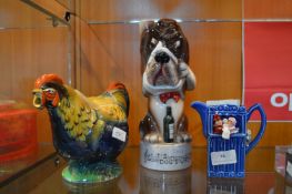 Chicken Teapot and a Musical Dog Gin Bottle etc.