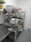 *Four Tier Chrome Pot Rack 135cm wide 60cm deep, 163cm high