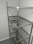 *Four Tier Adjustable Pot Rack 90cm wide, 45cm deep, 167cm high