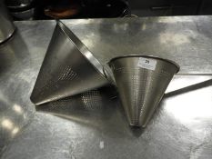 *Two Stainless Steel Conical Strainers