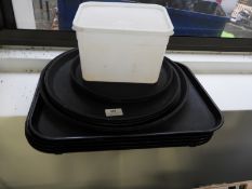 *Seven Circular and Five Rectangular Non-Slip Trays