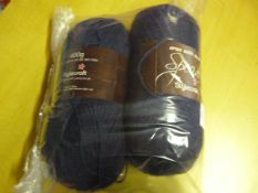 Two Large Rolls of Purple Wool