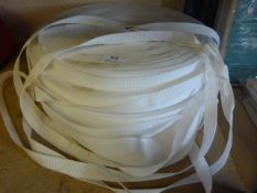Three Large Rolls of White Webbing