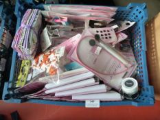 Box of Knitting Needles, Accessories, etc.