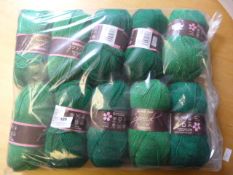 10pk Green Wool