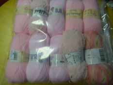 Ten Rolls of Pink Wool