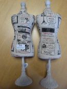 Two Miniature Sew Easy Collection Mannequins