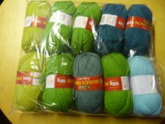 Ten Rolls of Green Wool