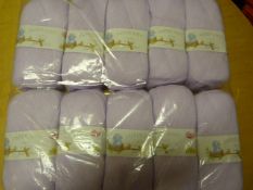 10 Balls of 4 ply Purple Wool