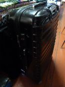 Black Wheeled Suitcase with Inti-Theft Lock, plus Two Small Suitcases