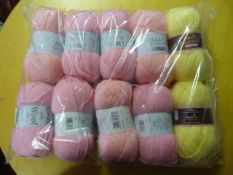 Ten Rolls of Pink Wool