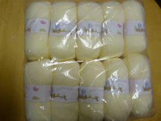 10 Balls of 4 Ply Yellow Wool