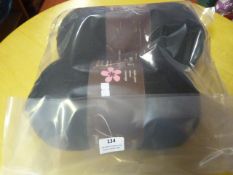 Two Large Rolls of Black Wool