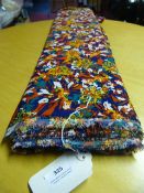 Roll of Polyplet Skin Wool Touch Orange & Royal Blue Fabric