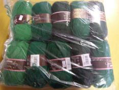 Ten Rolls of Dark Green Wool
