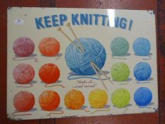 Reproduction Enamel Haberdashery Sign