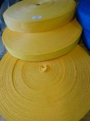 Three Large Rolls of Yellow Webbing