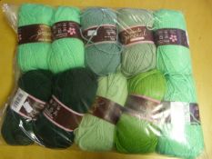 Ten Rolls of Green Wool