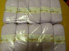 10 Balls of 4 ply Purple Wool