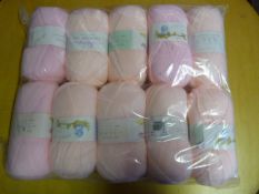 Ten Rolls of Pink Wool