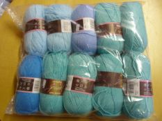 Ten Rolls of Light Blue Wool