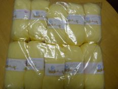 10 Balls of 4 Ply Yellow Wool