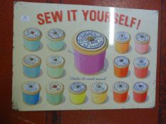 Reproduction Enamel Haberdashery Sign