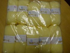 10 Balls of 4 Ply Yellow Wool