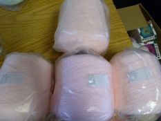 Four 500g Cones of 100% Acrylic Pink & Apricot Thread