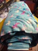 Roll of Jogging Glitter Unicorn Print Fleece Material