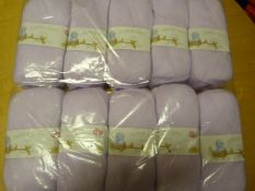 10 Balls of 4 ply Purple Wool