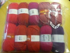 Ten Assorted Rolls of Wool