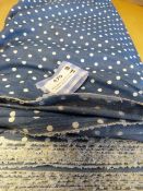 Roll of Dark Blue Polka Dot Fabric