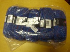 Five Balls of Dark Blue & Red Wool