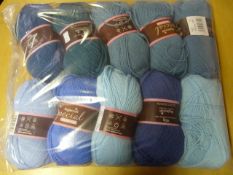 Ten Rolls of Pale Blue Wool