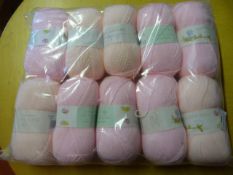 Ten Rolls of Pink Wool