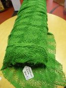 Roll of Green Crochet Lace Material